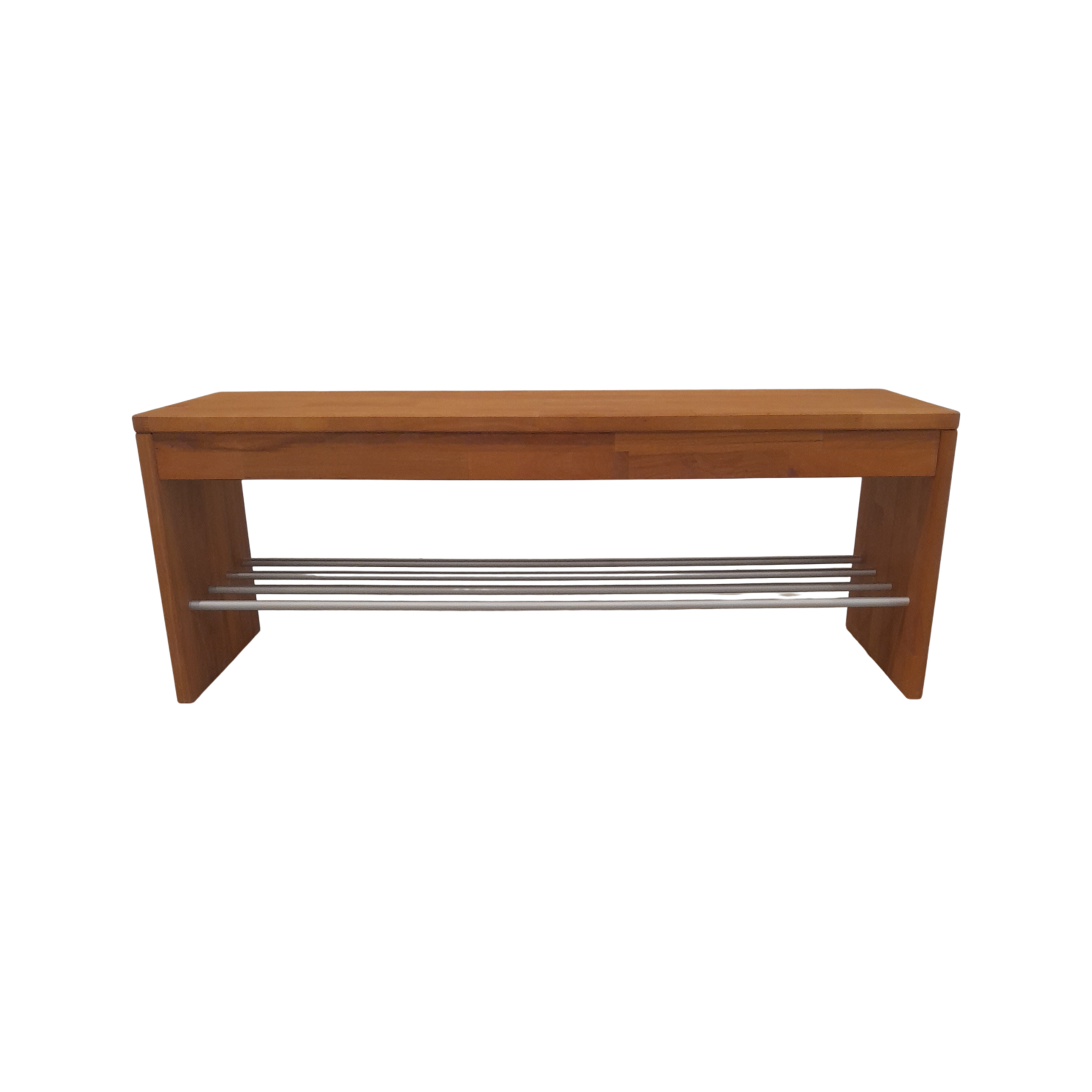 Banc à chaussures bois massif 2 places Cyriel - Seconde Chance