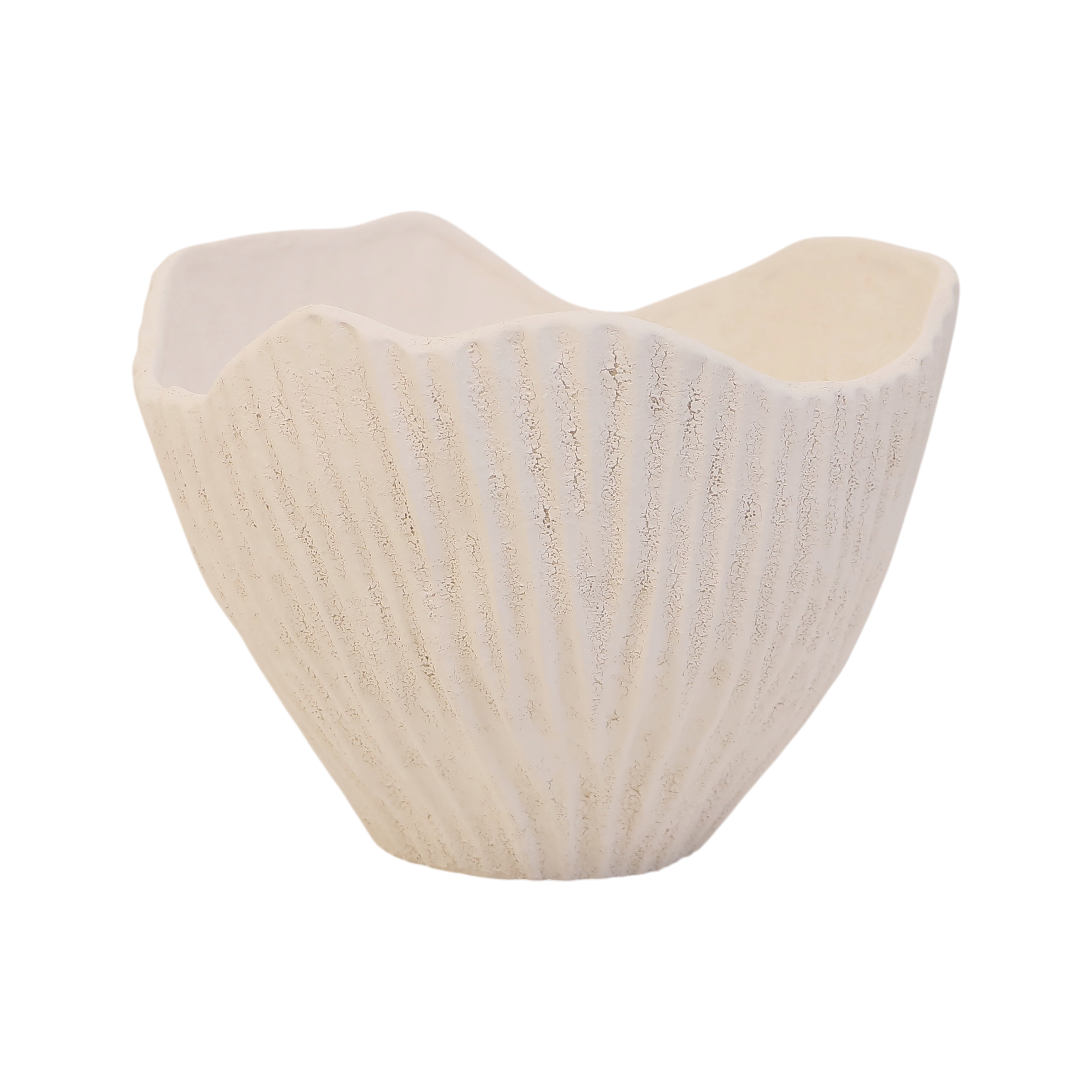 Coupe céramique déco texturé coquillage 25 cm Soren