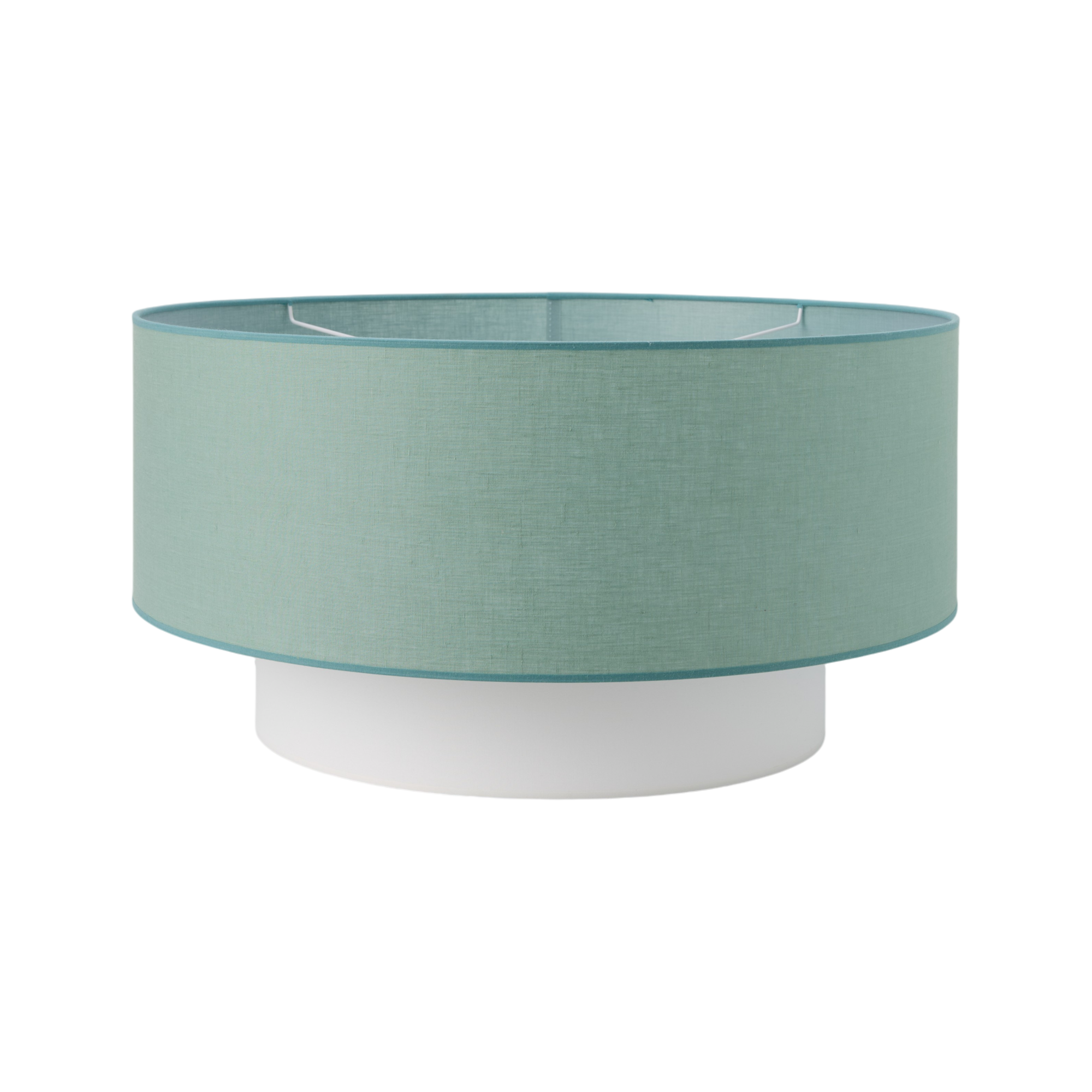 Abat-jour pour suspension tissu blanc et vert 60 cm Rym
