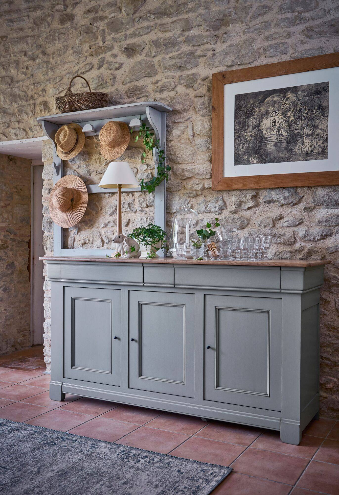 Buffet bois massif 3 portes 3 tiroirs Embellie - Image 1