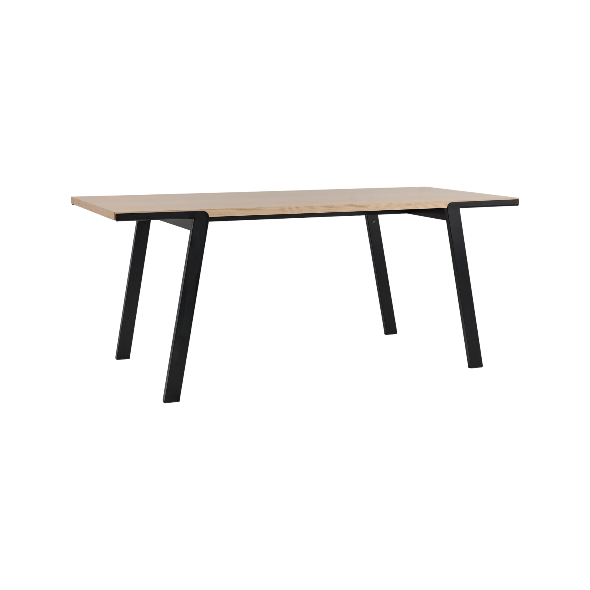 Table à manger rectangulaire bois pieds métal noir 6 personnes Drift
