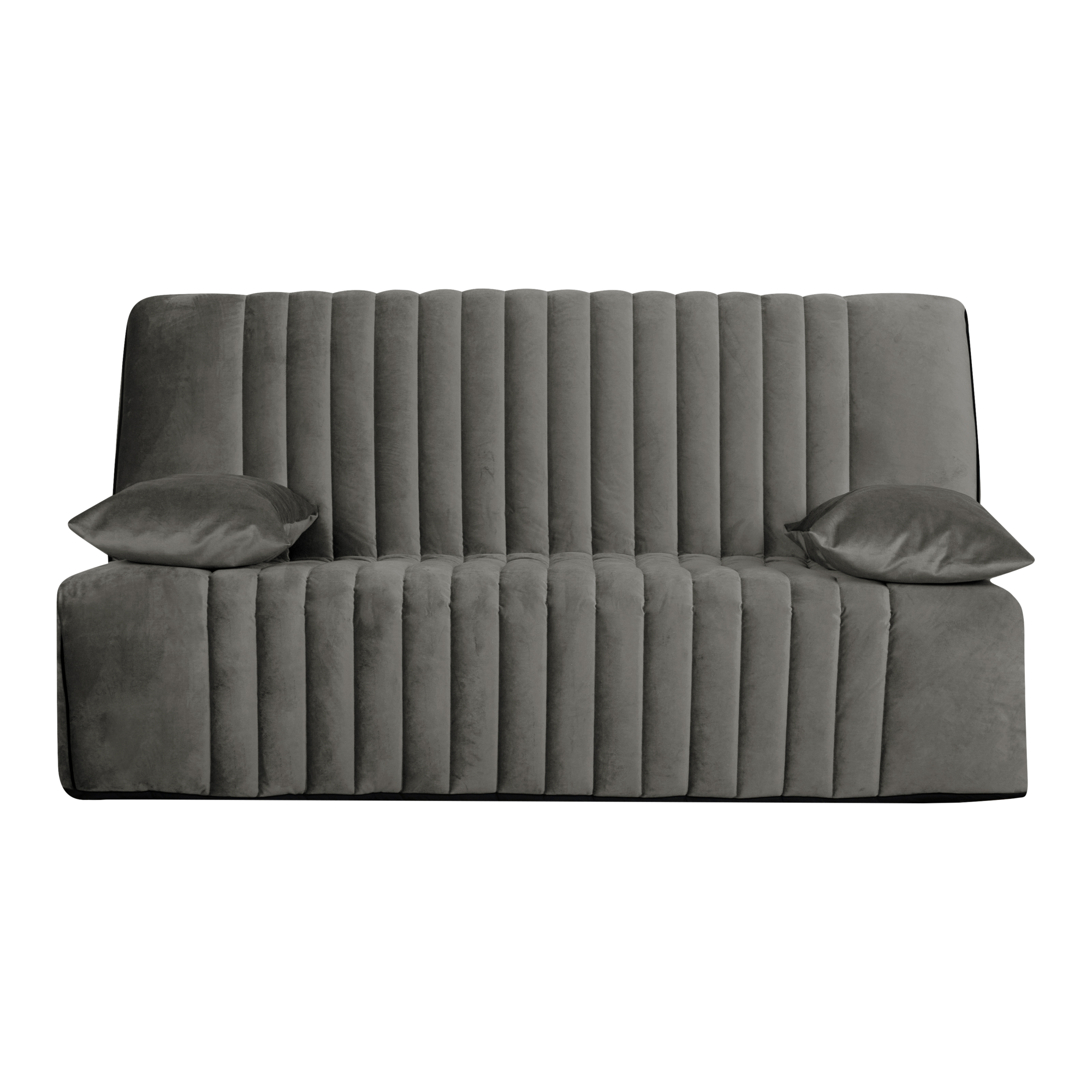 Canapé clic-clac velours matelas 15 cm Oriane