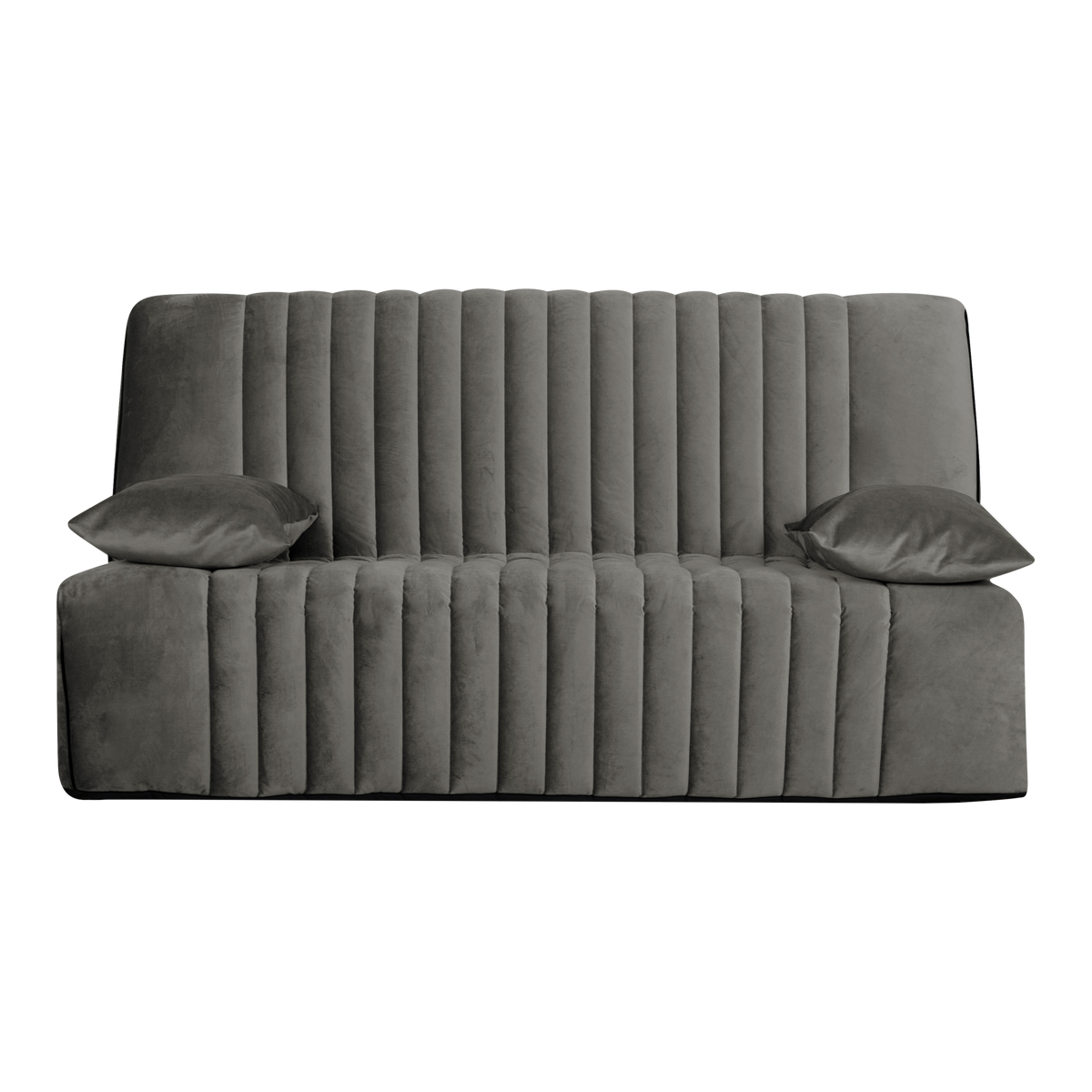 Canapé clic-clac velours matelas 15 cm Oriane Canapé clic-clac velours matelas 15 cm Oriane