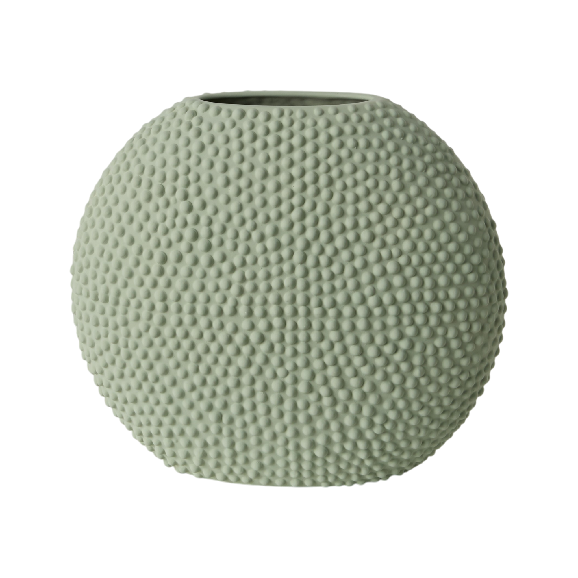 Vase céramique déco texturé vert d'eau 28 cm Sila