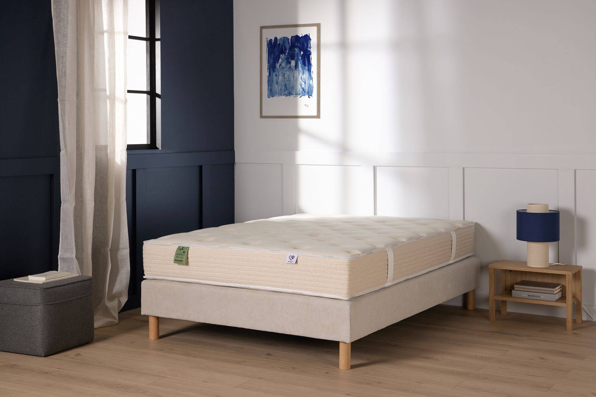 Sommier tapissier lattes passives 22 cm Davy - Image 1