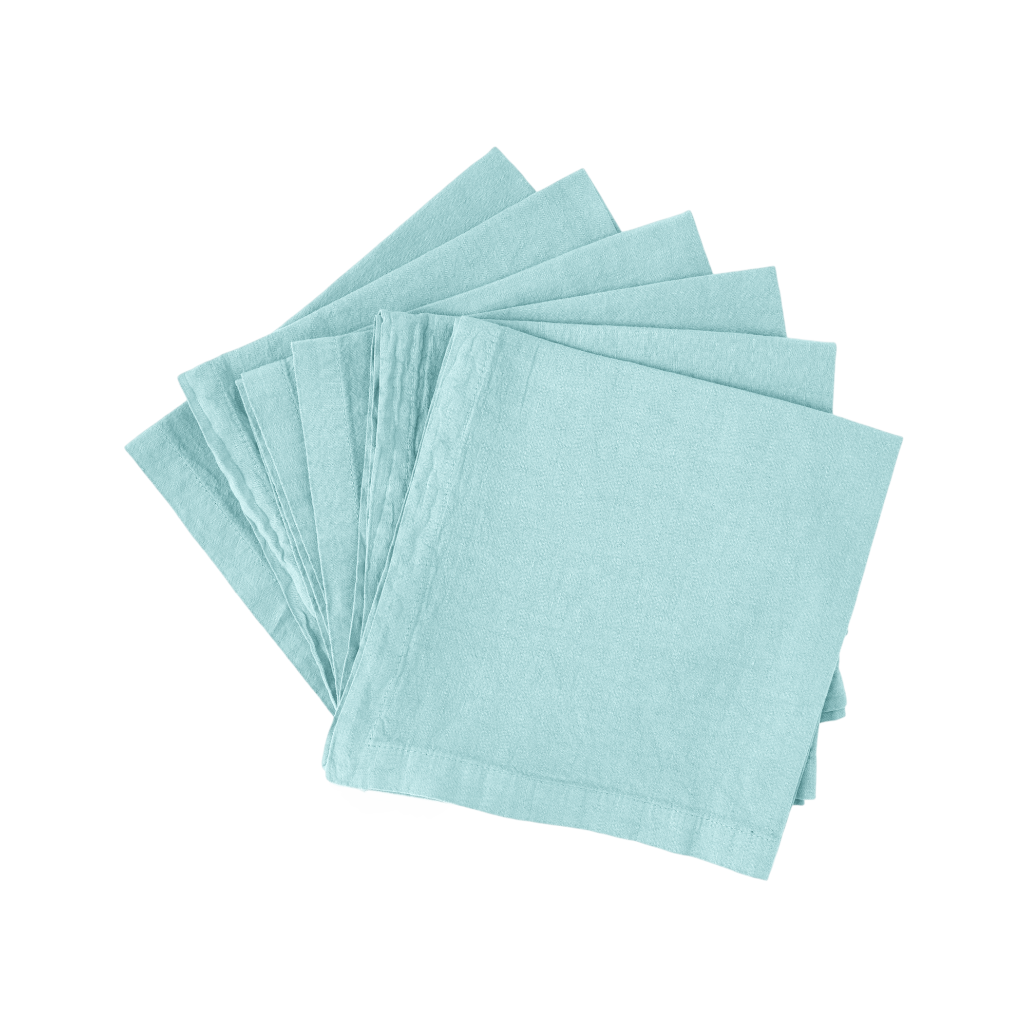 Lot de 6 serviettes coton lin Eline