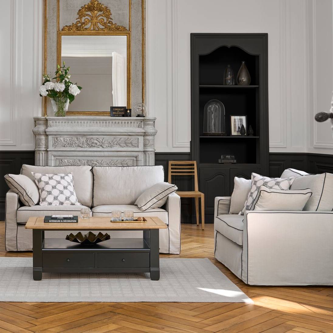 Fauteuil coton/lin déhoussable Margot Fauteuil coton/lin déhoussable Margot