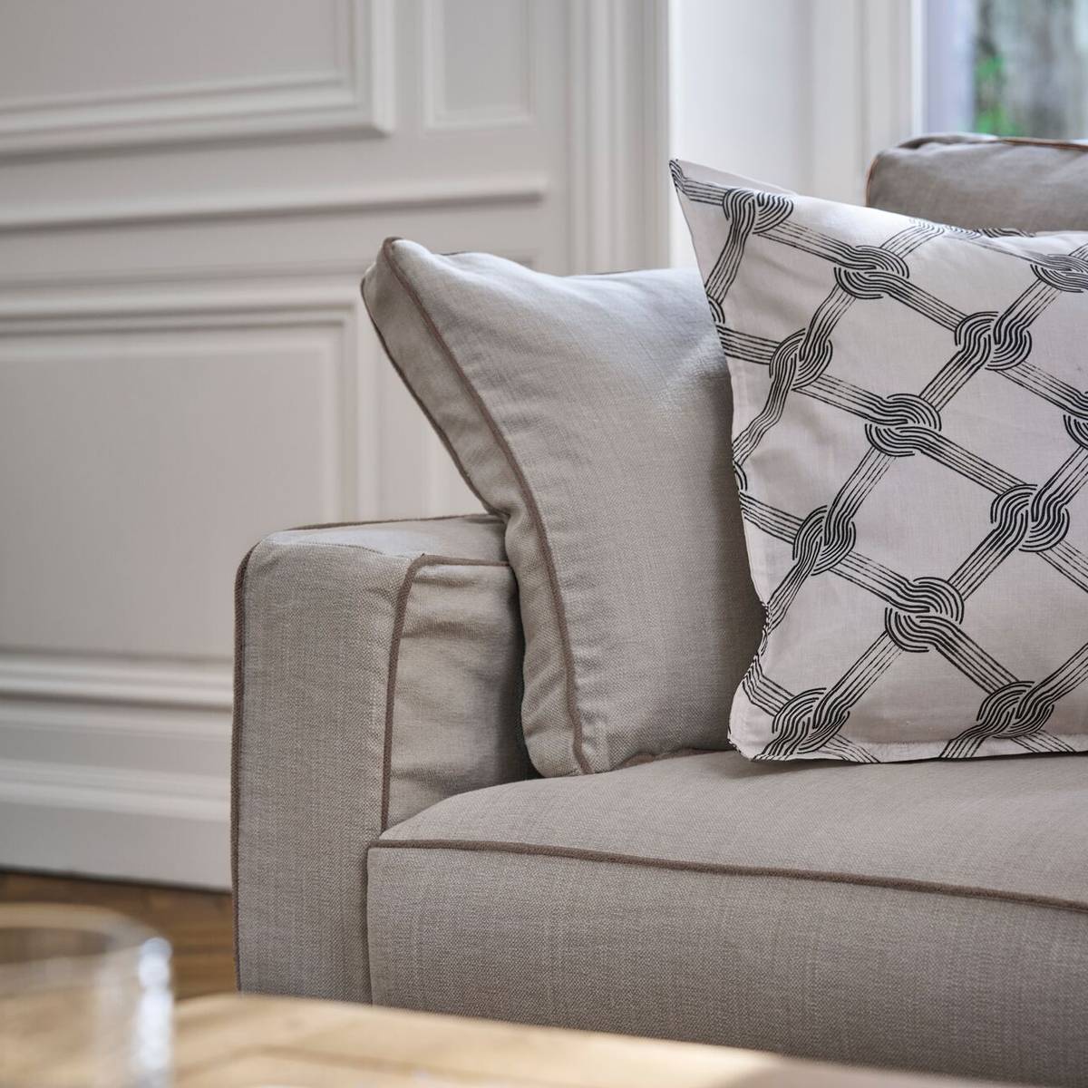 Fauteuil XL coton/lin déhoussable Margot Fauteuil XL coton/lin déhoussable Margot