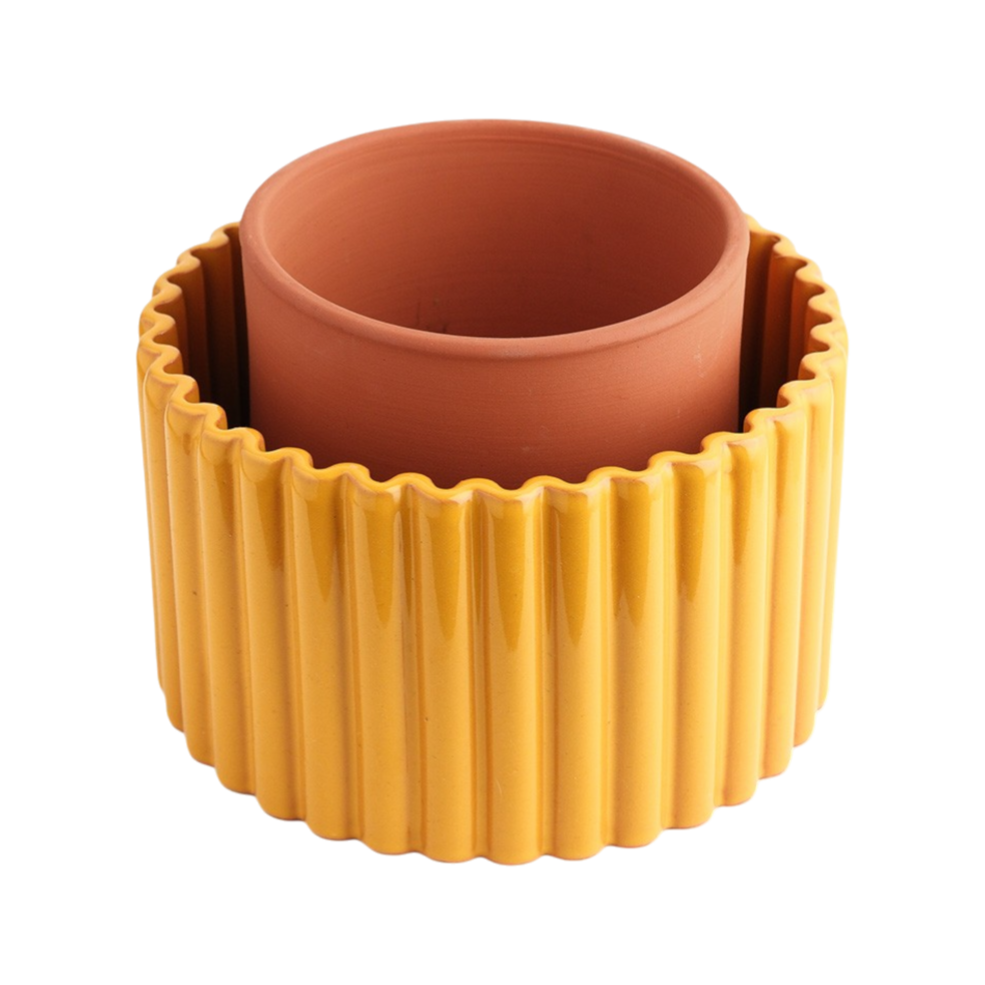 Pot auntonome Paula - Jaune moutarde