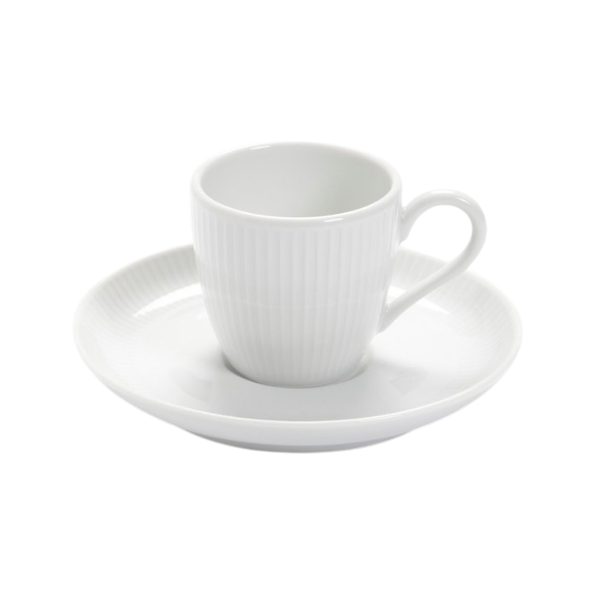 Lot de 6 Tasses à café et soucoupes Plissé