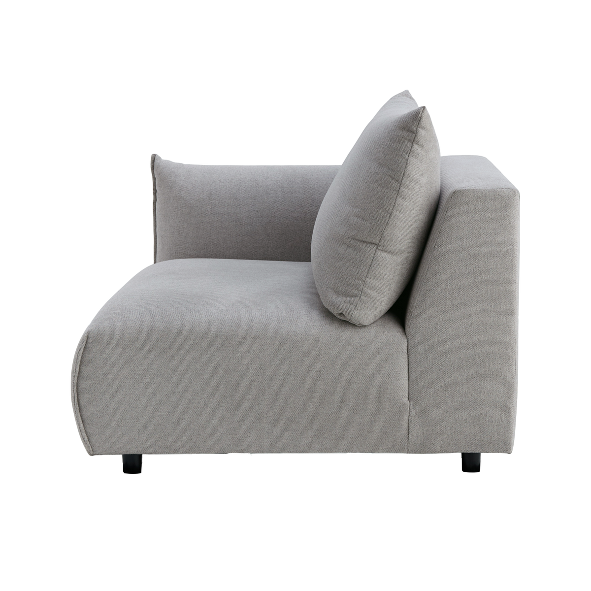 Chauffeuse avec accoudoir pour canapé modulable tissu Solal Chauffeuse avec accoudoir pour canapé modulable tissu Solal