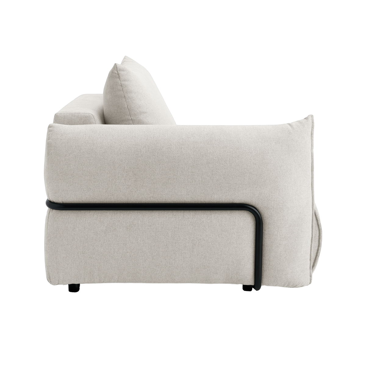 Chauffeuse avec accoudoir pour canapé modulable tissu Solal Chauffeuse avec accoudoir pour canapé modulable tissu Solal