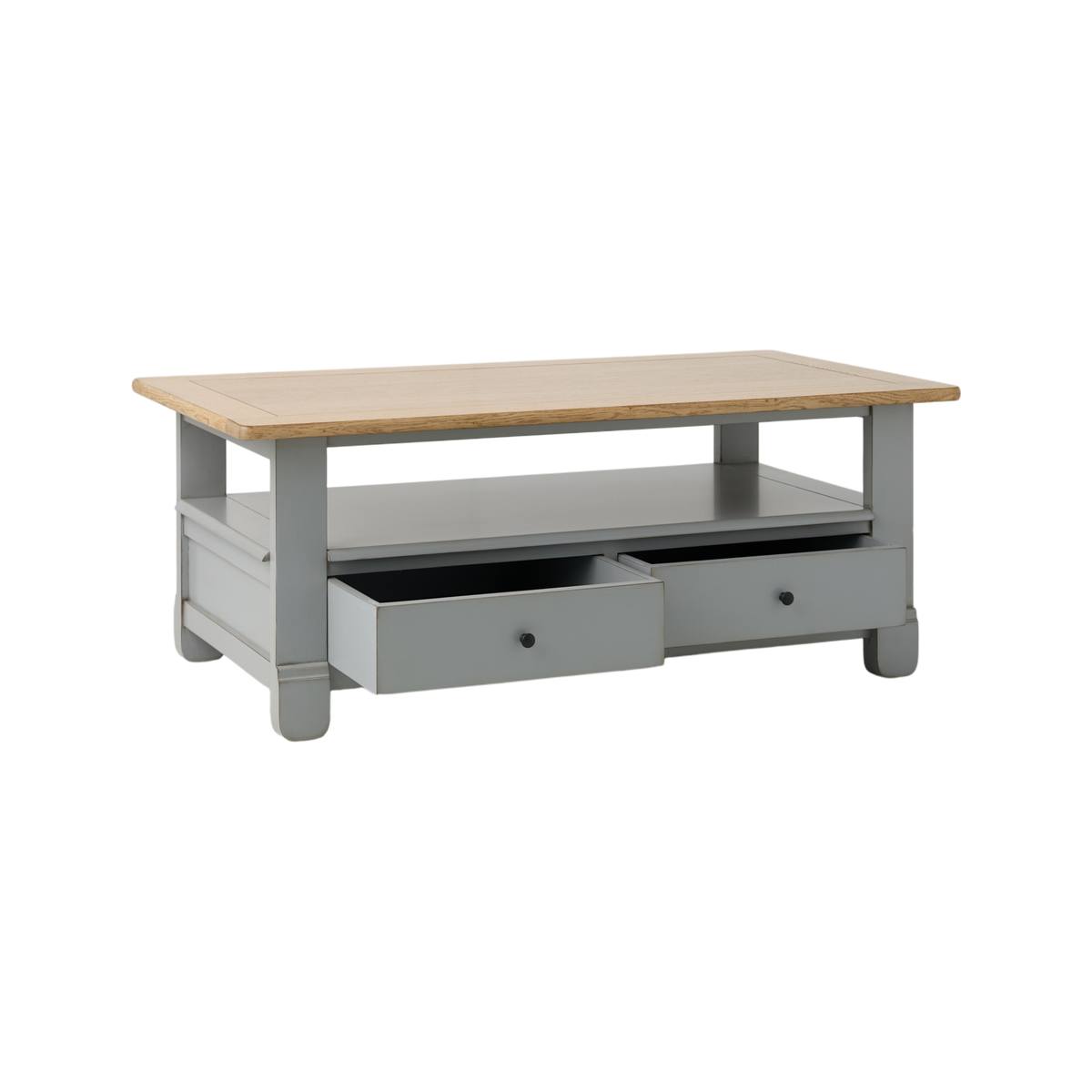 Table basse bois massif 2 tiroirs Embellie Table basse bois massif 2 tiroirs Embellie