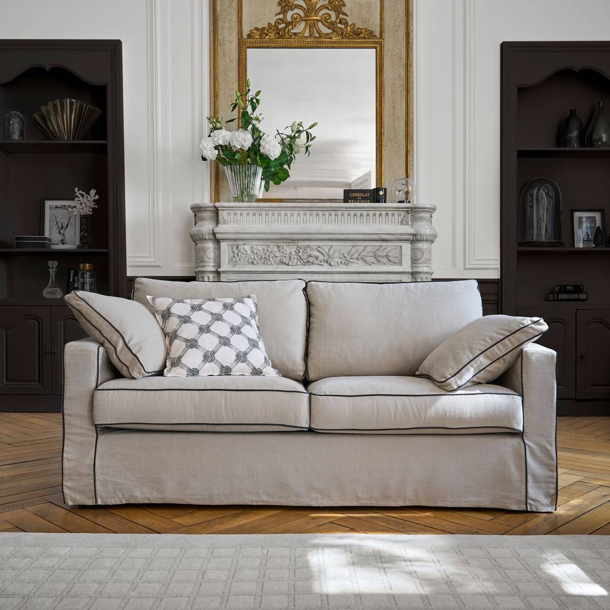 Canapé convertible coton/lin déhoussable Margot Canapé convertible coton/lin déhoussable Margot