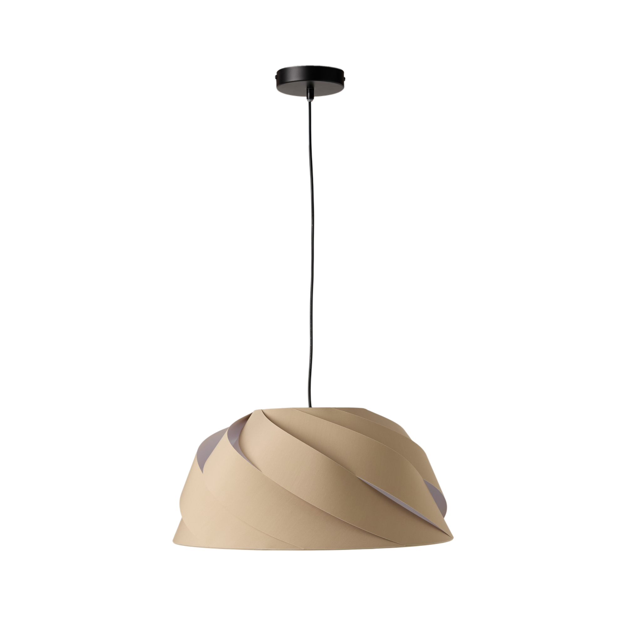 Suspension tissu torsadée beige Samantha