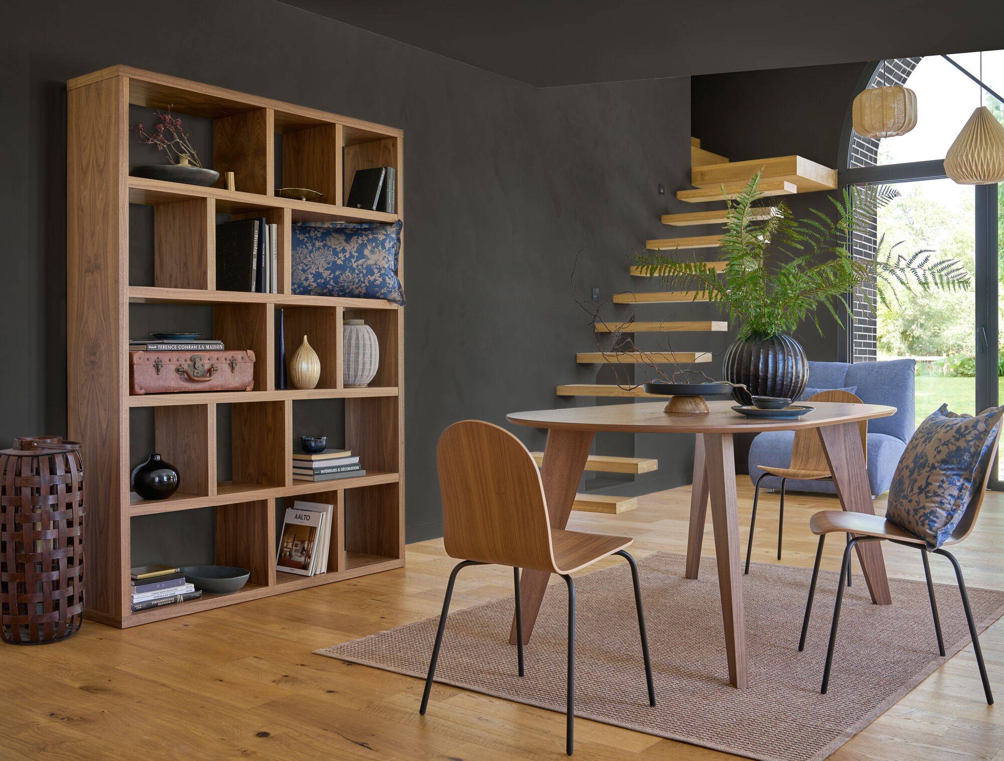 Lot de 2 chaises noyer Rosy - Image 1