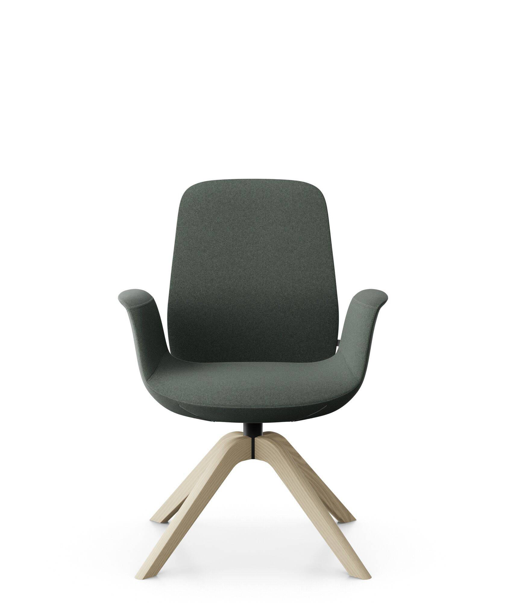 Fauteuil de bureau à dossier inclinable pieds bois Ellie Pro 20HW