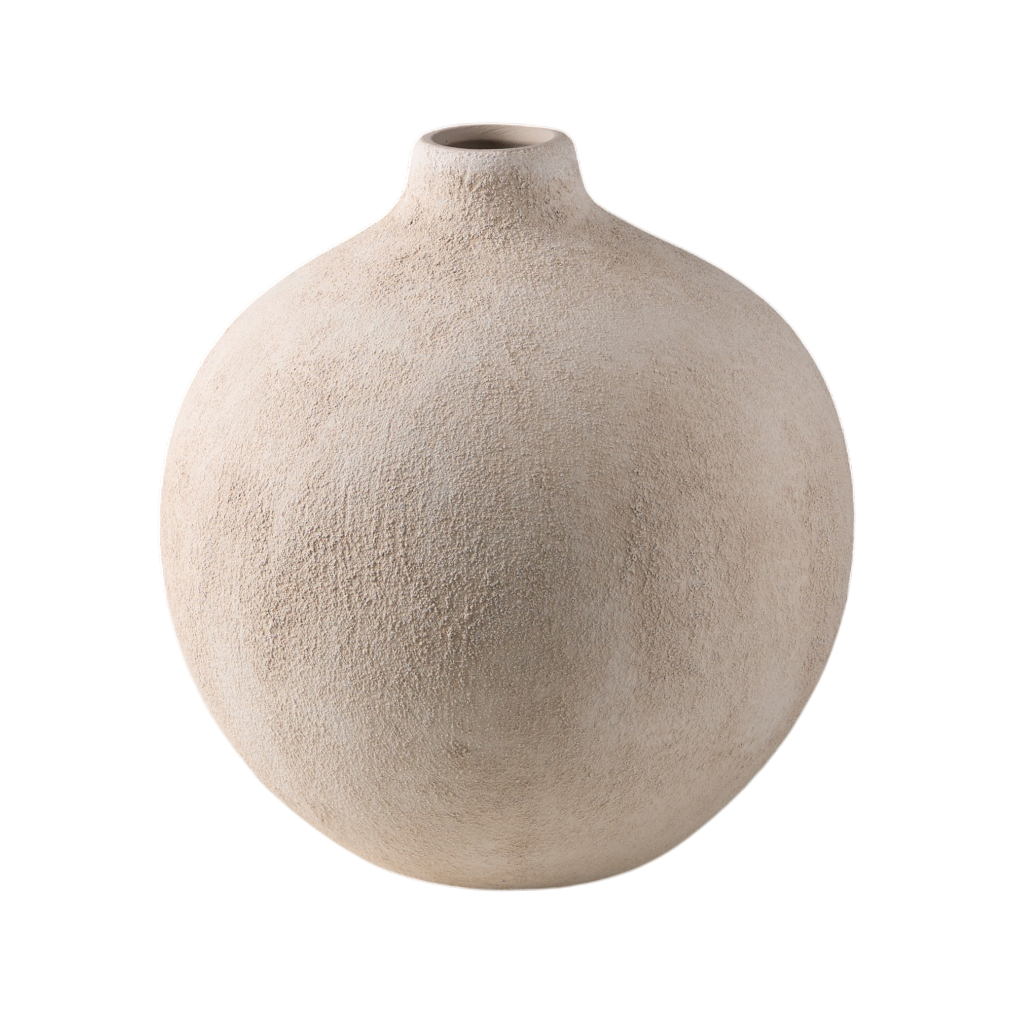 Vase décoratif en céramique beige mat texturé H21 cm Belle