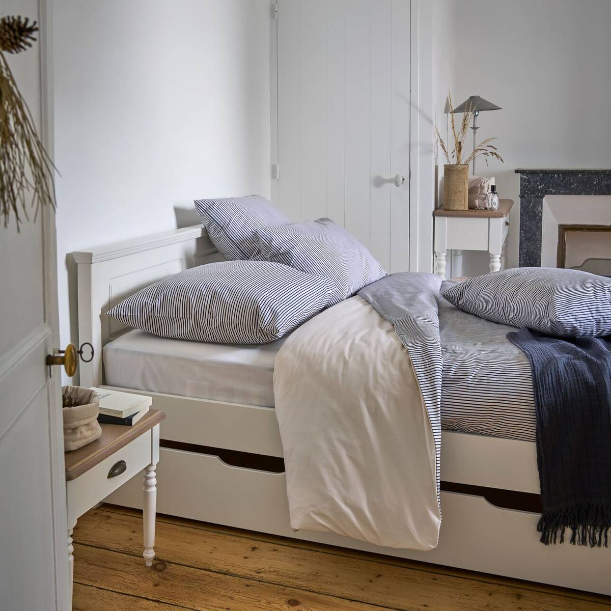 Parure de lit percale Aulne CAMIF Parure de lit percale Aulne CAMIF