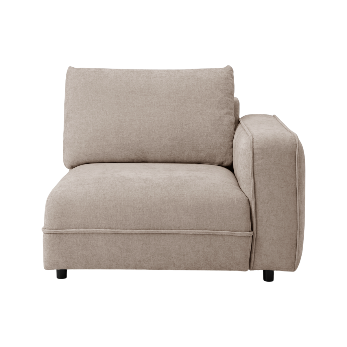 Chauffeuse avec accoudoir pour canapé modulable tissu Solenn Chauffeuse avec accoudoir pour canapé modulable tissu Solenn