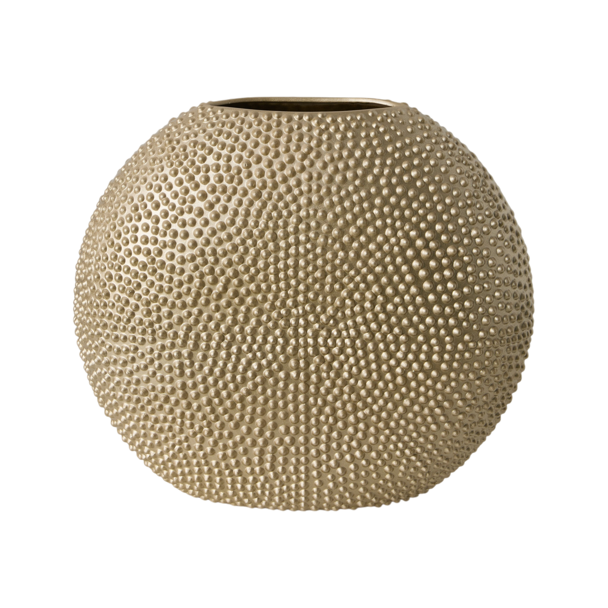 Vase céramique déco texturé doré 36 cm Sila - Image 1