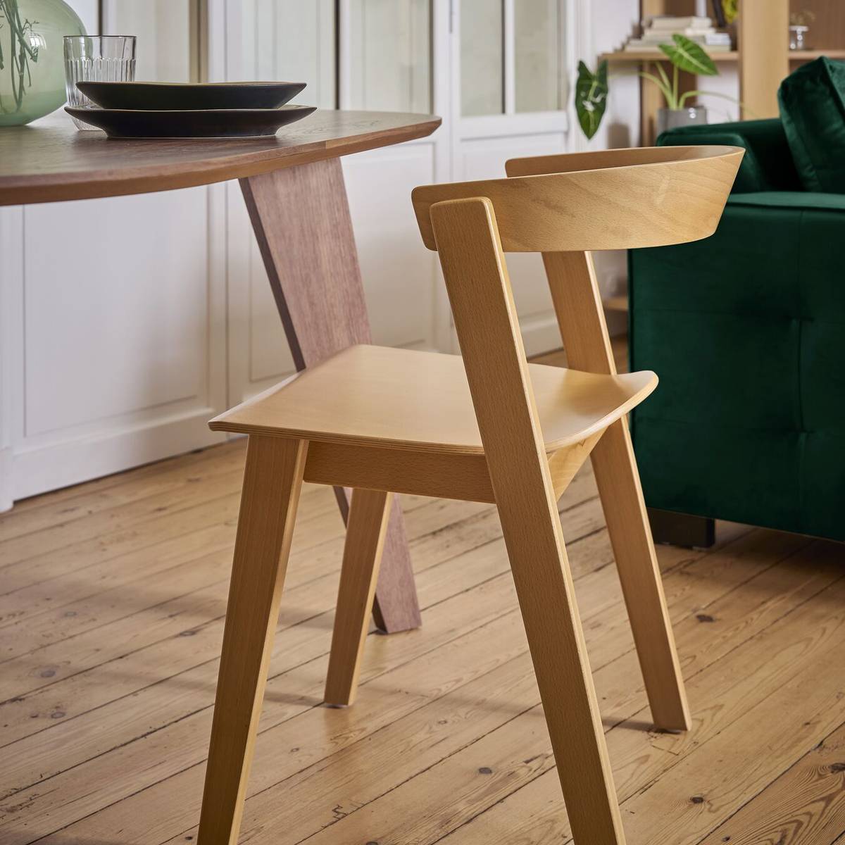 Lot de 2 chaises bois massif Teva Lot de 2 chaises bois massif Teva