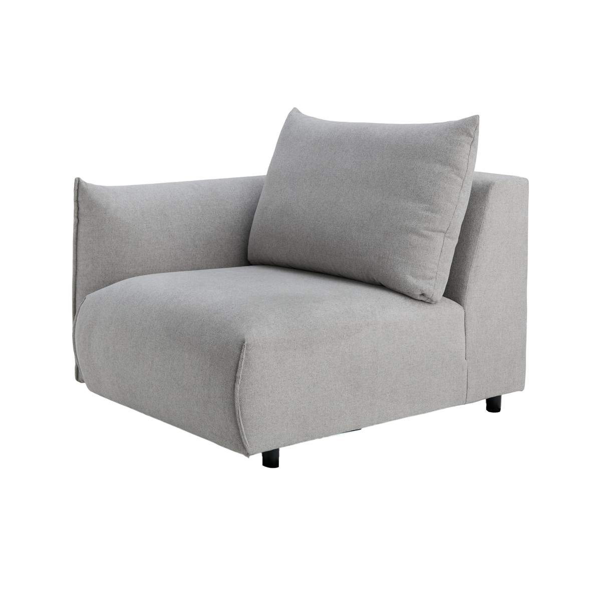 Chauffeuse avec accoudoir pour canapé modulable tissu Solal Chauffeuse avec accoudoir pour canapé modulable tissu Solal