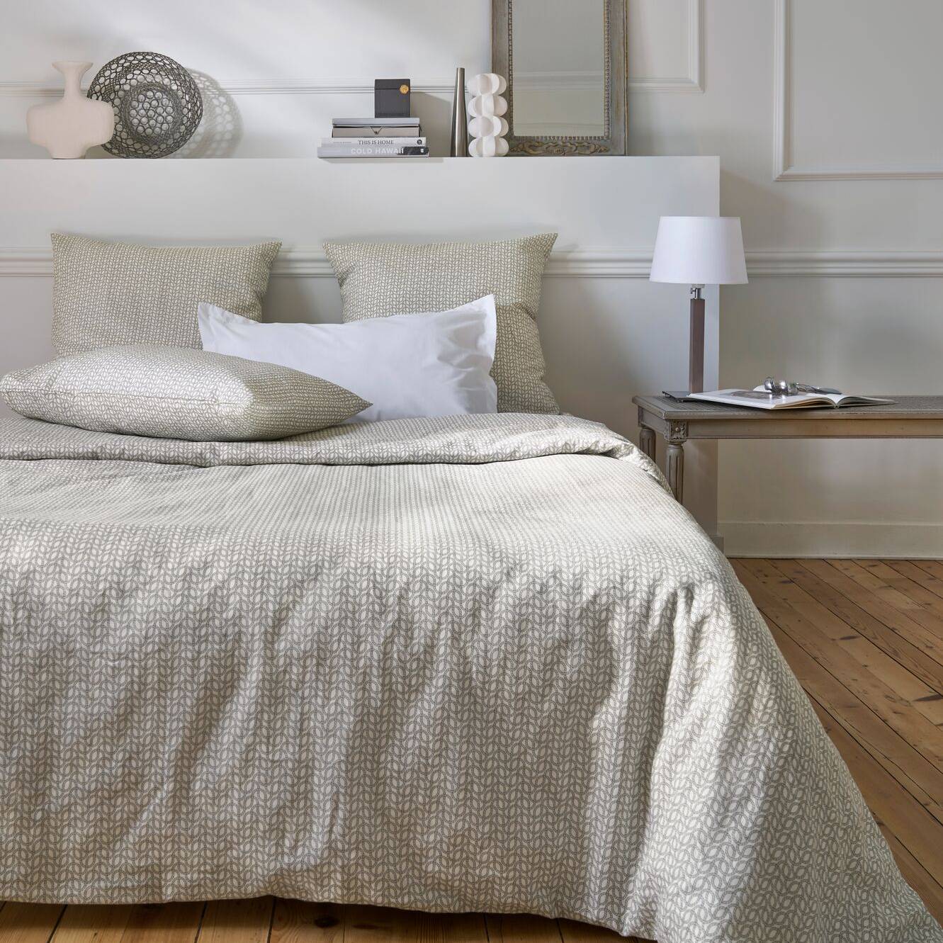 Parure de lit coton lin Néo Classique