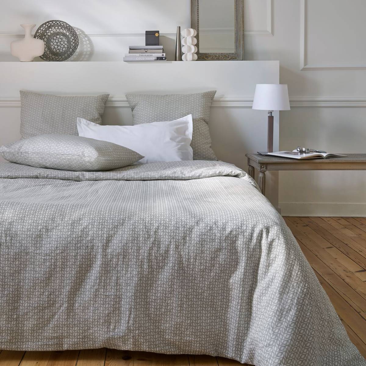 Parure de lit coton lin Néo classique CAMIF Parure de lit coton lin Néo classique CAMIF