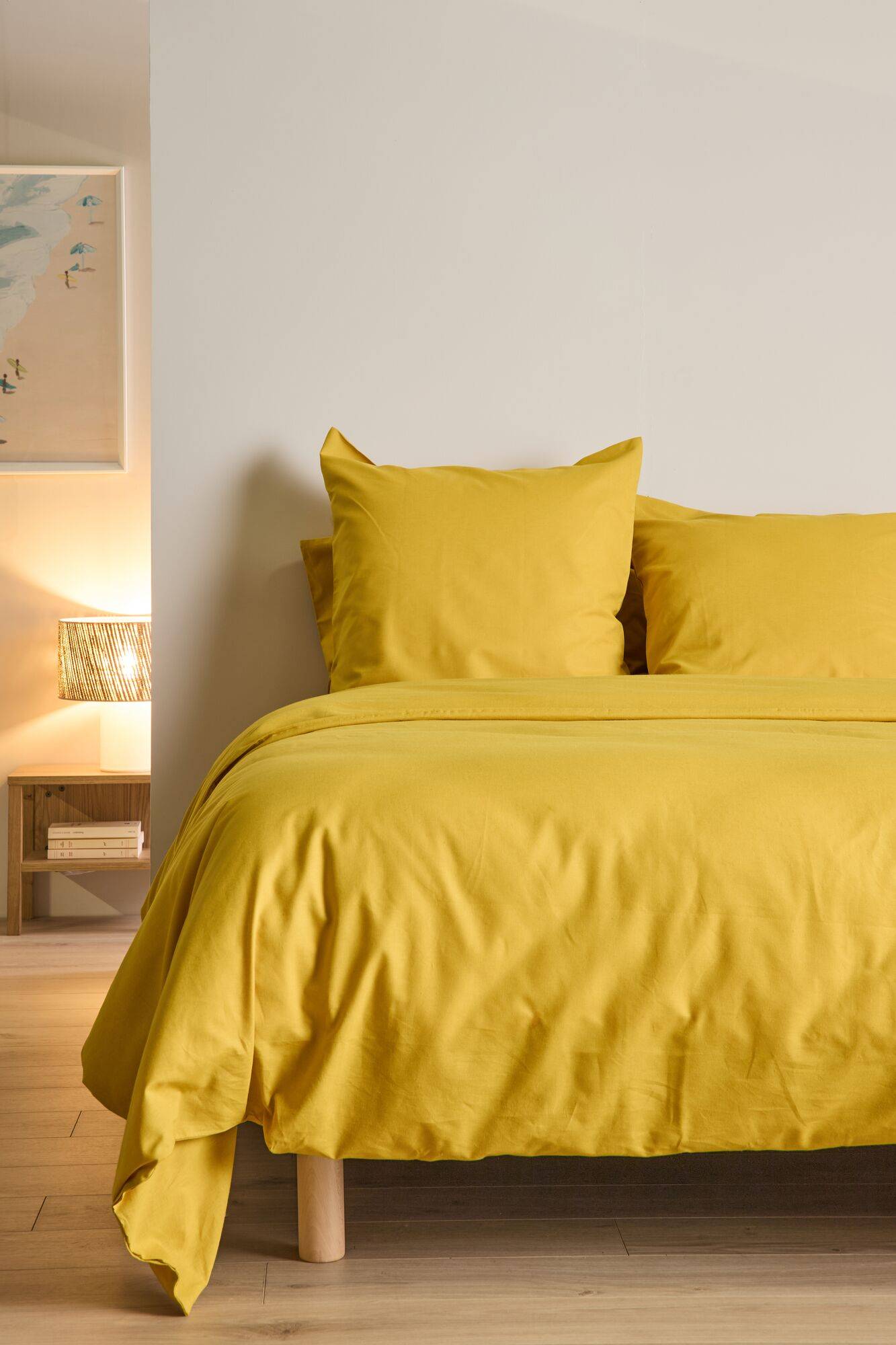 Drap plat coton lin Valentine