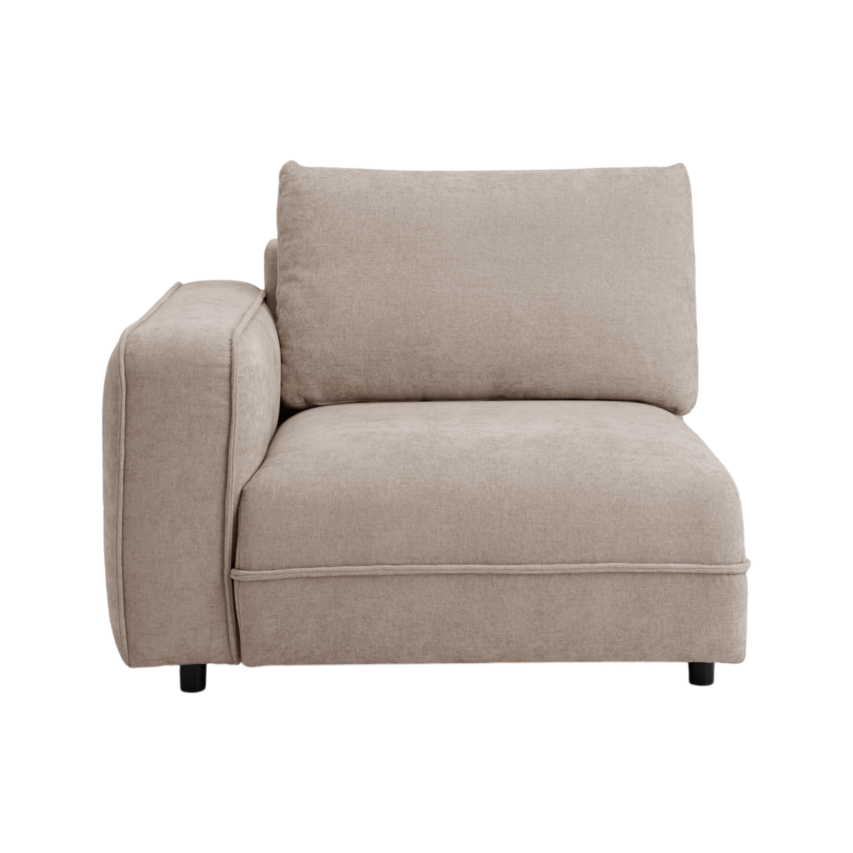 Chauffeuse avec accoudoir pour canapé modulable tissu Solenn Chauffeuse avec accoudoir pour canapé modulable tissu Solenn