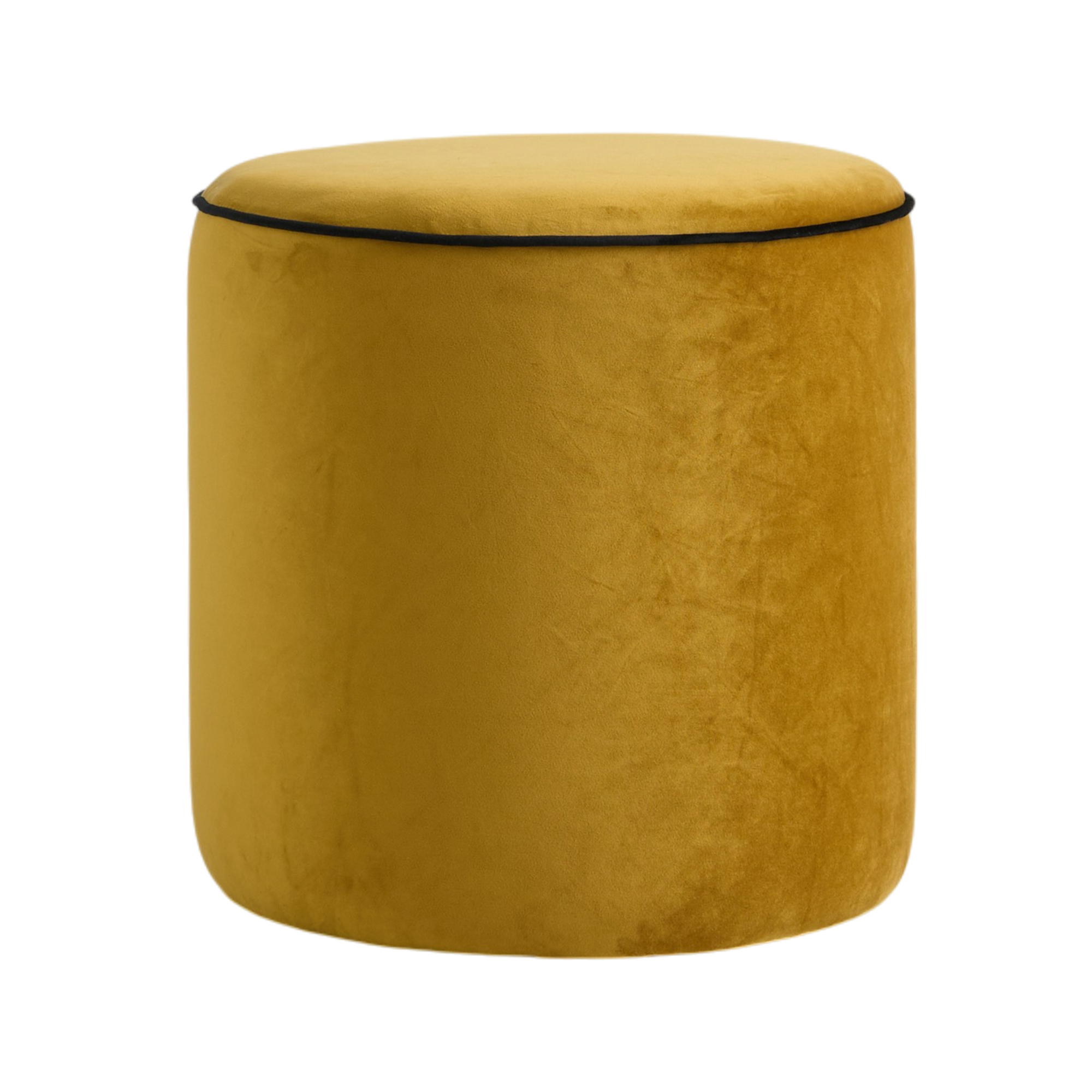 Pouf rond tissu velours Léo