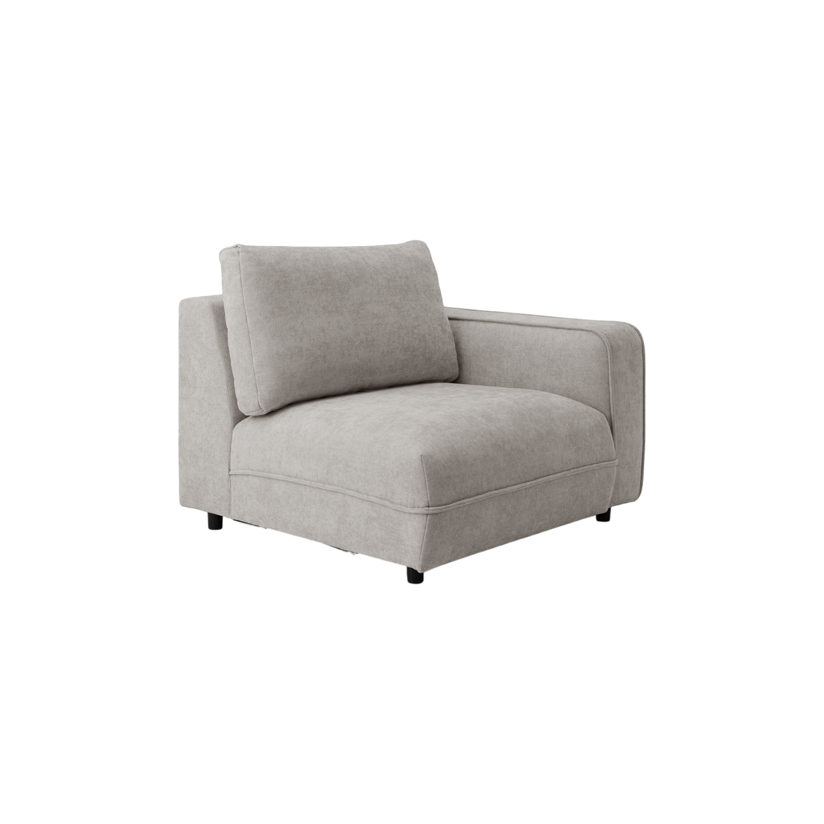 Chauffeuse avec accoudoir pour canapé modulable tissu Solenn Chauffeuse avec accoudoir pour canapé modulable tissu Solenn