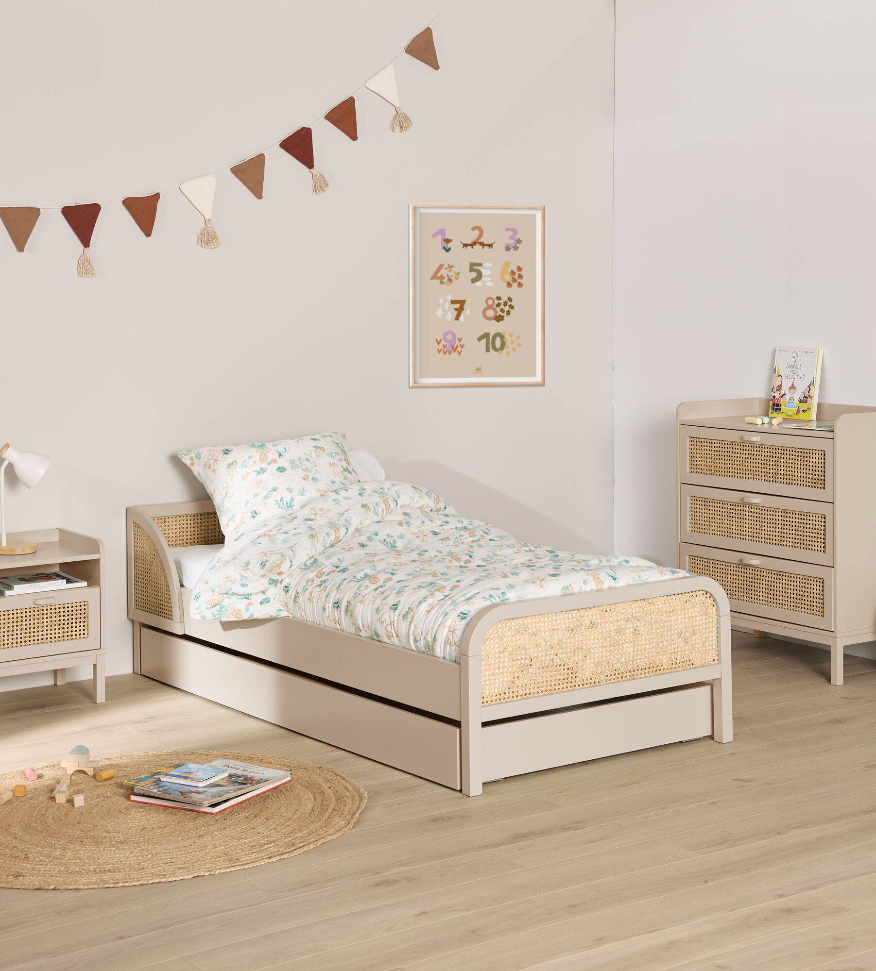 Lit avec tiroir de rangement en option Sam - Image 1