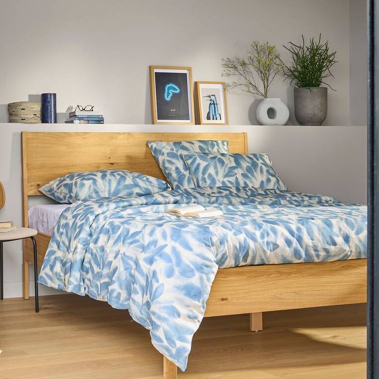 Lot de 2 taies d'oreiller coton lin Plantain