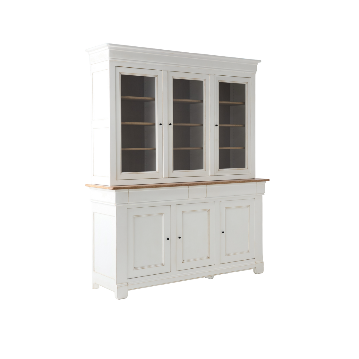 Buffet vaisselier bois massif 6 portes 3 tiroirs Embellie Buffet vaisselier bois massif 6 portes 3 tiroirs Embellie