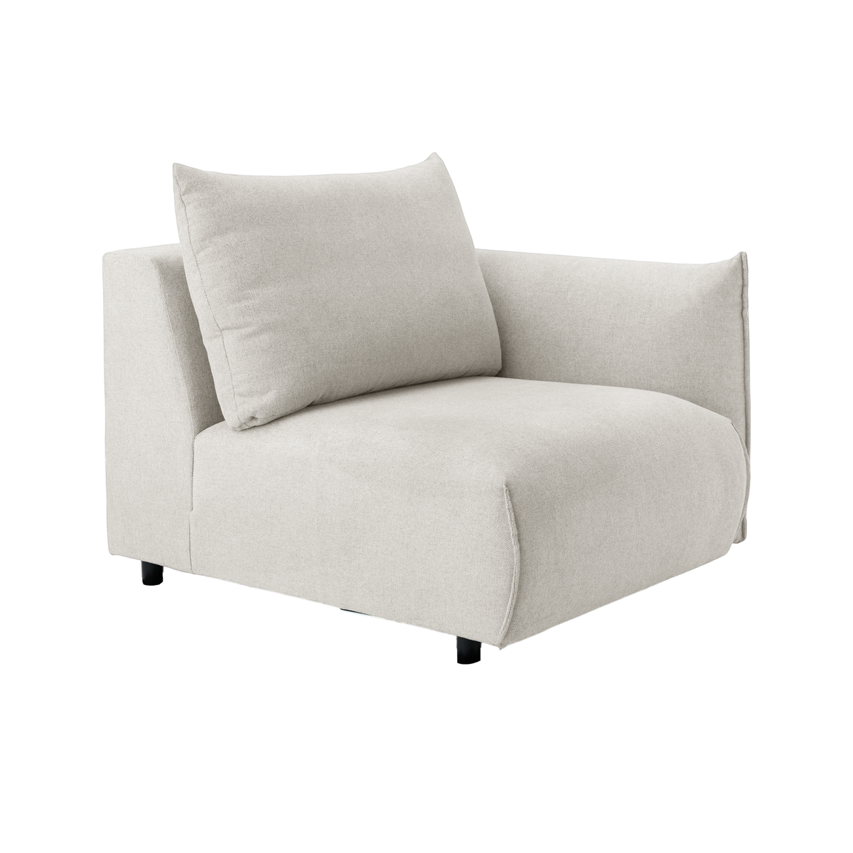 Chauffeuse avec accoudoir pour canapé modulable tissu Solal Chauffeuse avec accoudoir pour canapé modulable tissu Solal