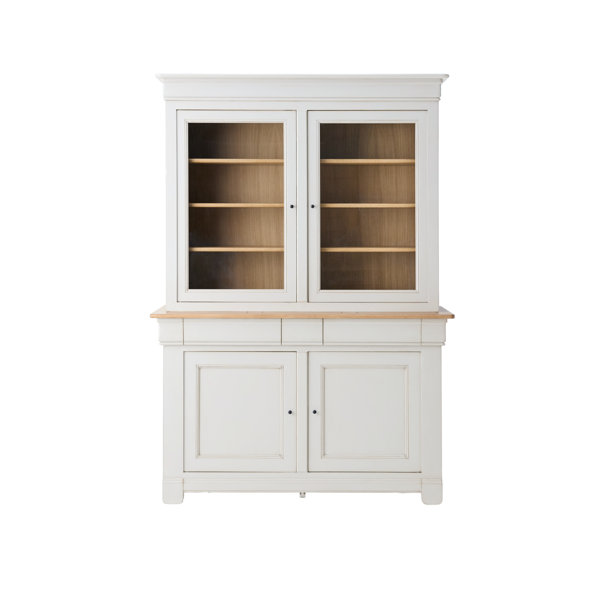 Buffet vaisselier bois massif 4 portes 3 tiroirs Embellie