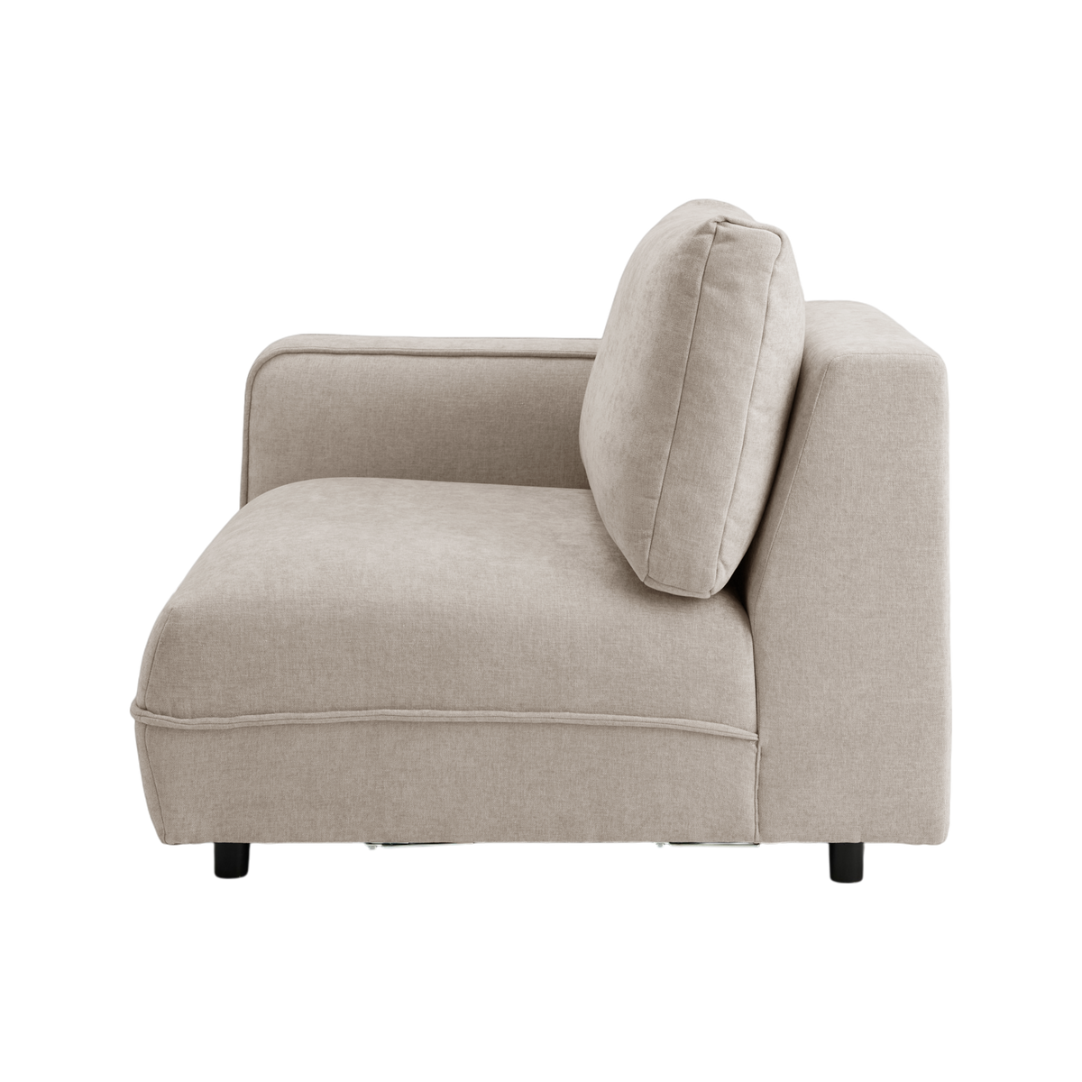 Chauffeuse avec accoudoir pour canapé modulable tissu Solenn Chauffeuse avec accoudoir pour canapé modulable tissu Solenn