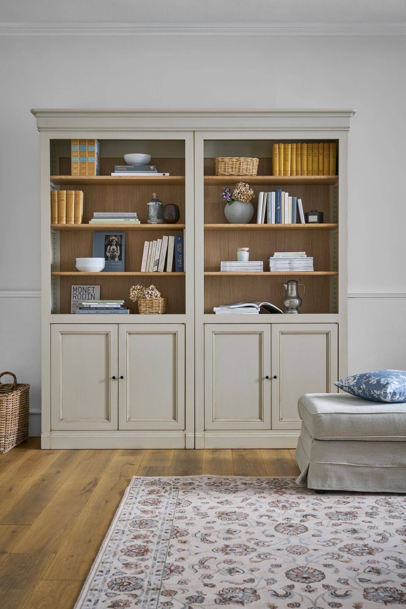 Bibliothèque bois massif 4 portes Embellie