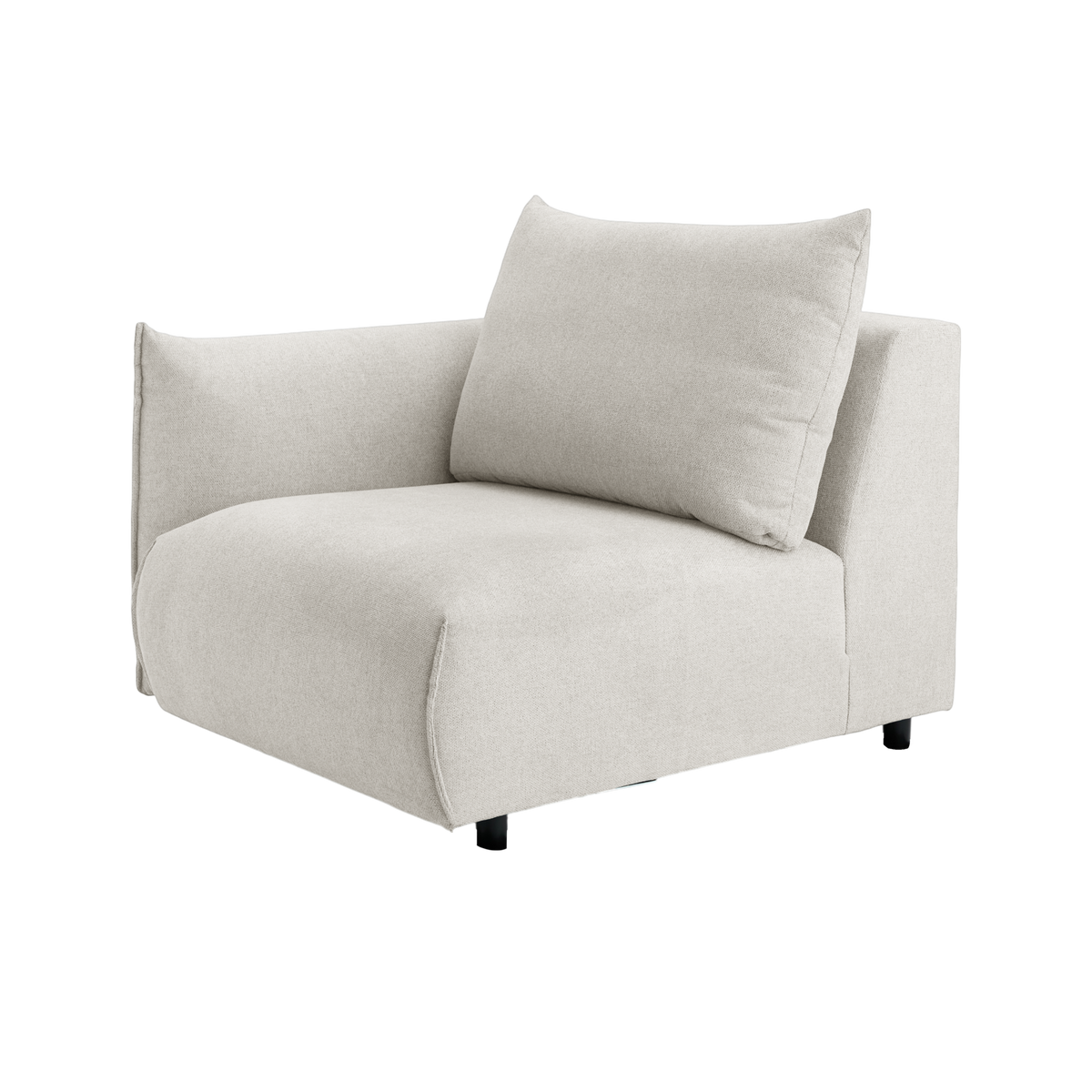 Chauffeuse avec accoudoir pour canapé modulable tissu Solal Chauffeuse avec accoudoir pour canapé modulable tissu Solal