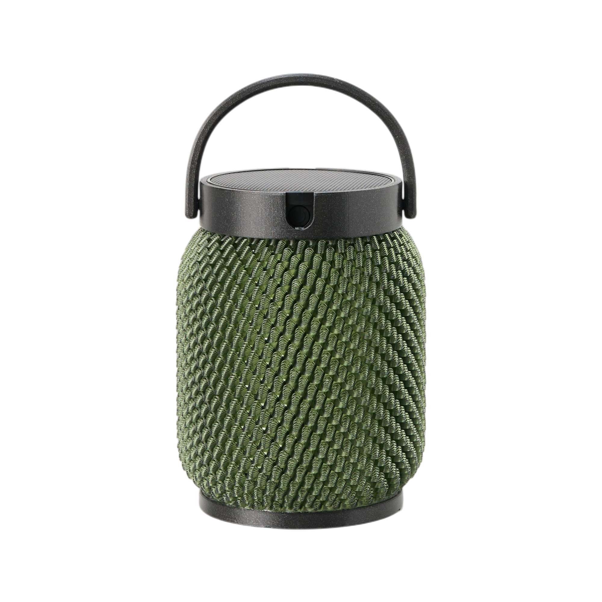 LOLIE - Lampion lesté à poser H 20 cm solaire & rechargeable 200 LM maille OLIVE