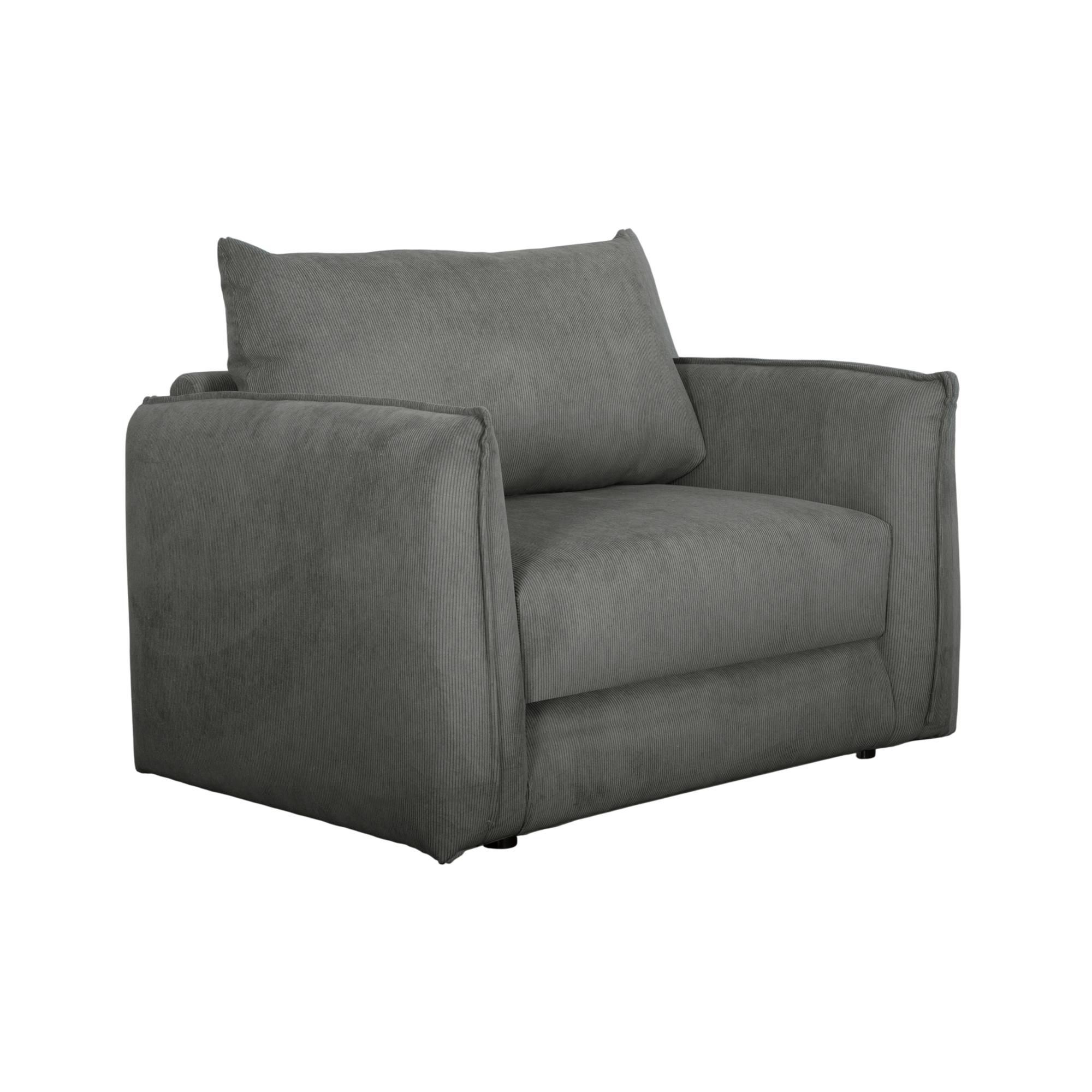 Fauteuil déplimousse velours côtelé Onyx