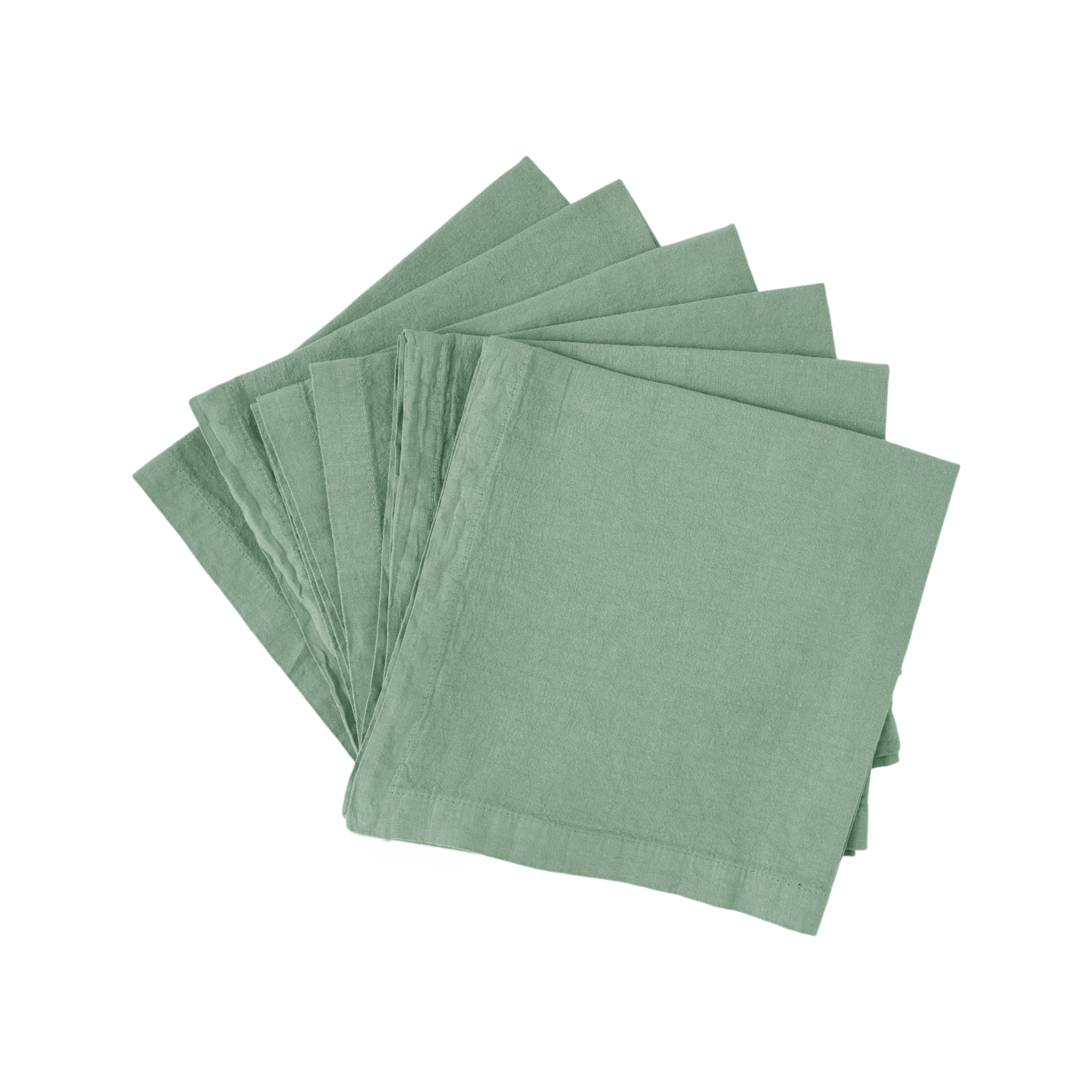 Lot de 6 serviettes coton lin Eline