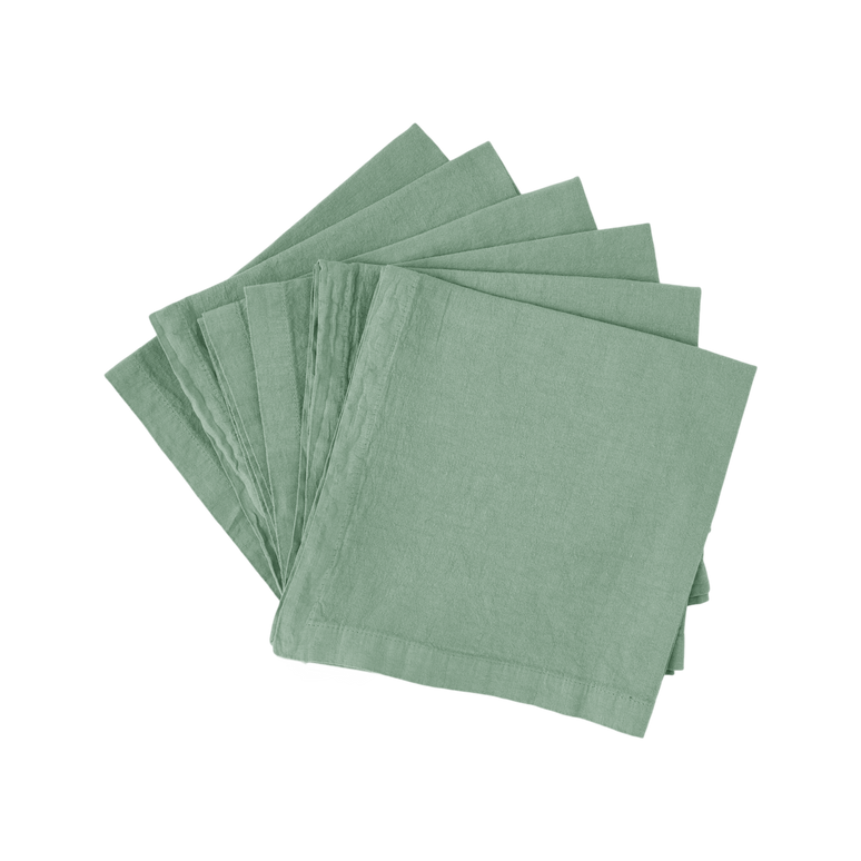 Lot de 6 serviettes coton lin Eline Lot de 6 serviettes coton lin Eline