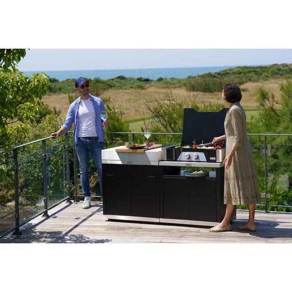 Plancha Exclusive Gaz 260 avec son couvercle
