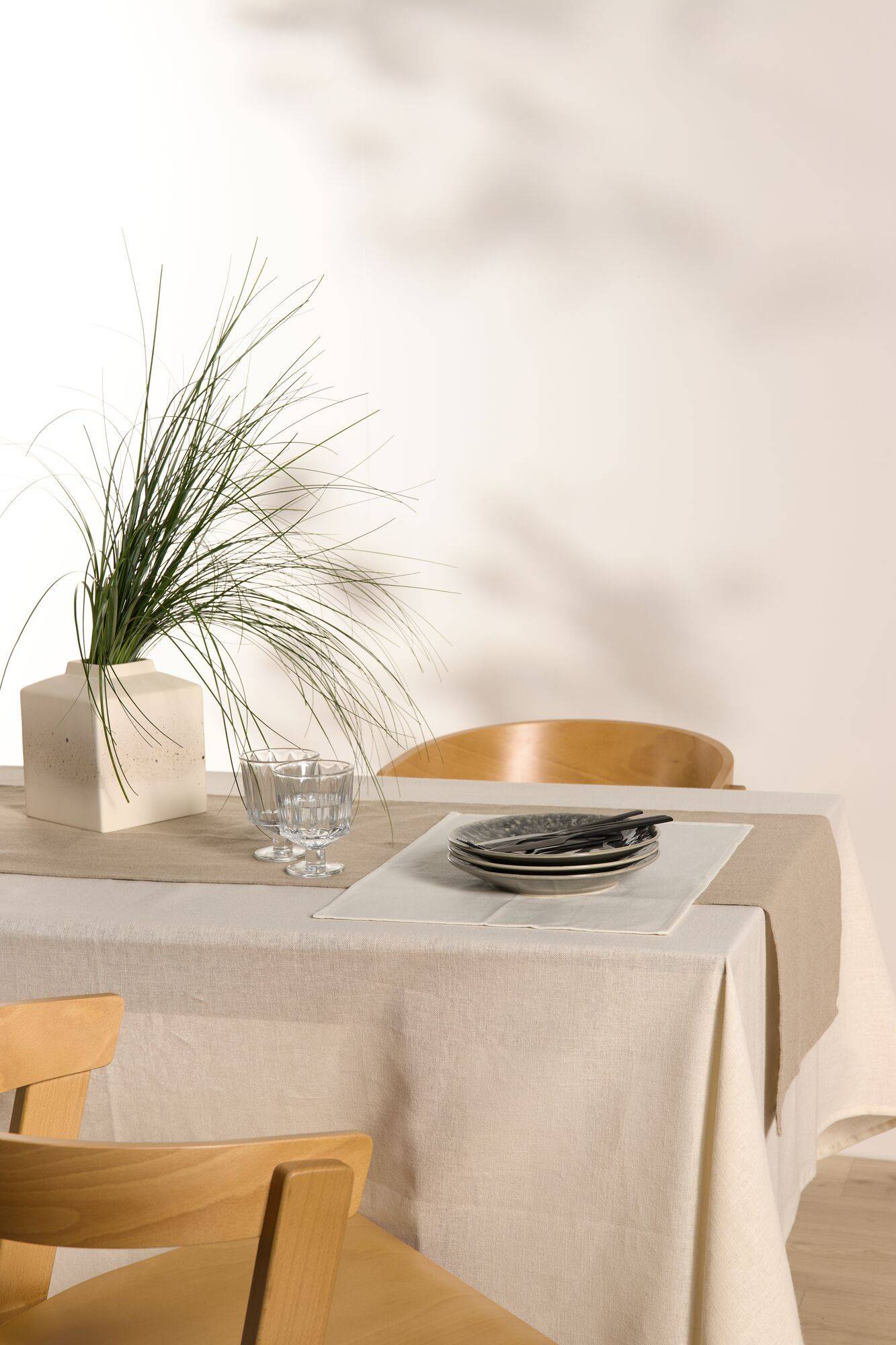 Lot de 6 sets de table enduit coton lin  Laurie - Image 1