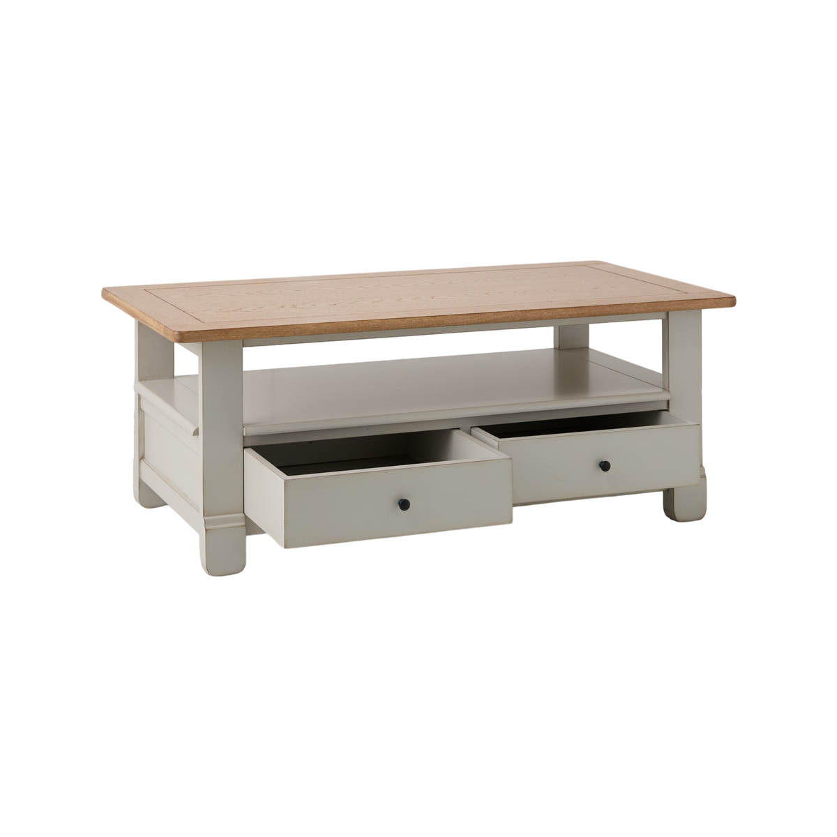 Table basse bois massif 2 tiroirs Embellie Table basse bois massif 2 tiroirs Embellie