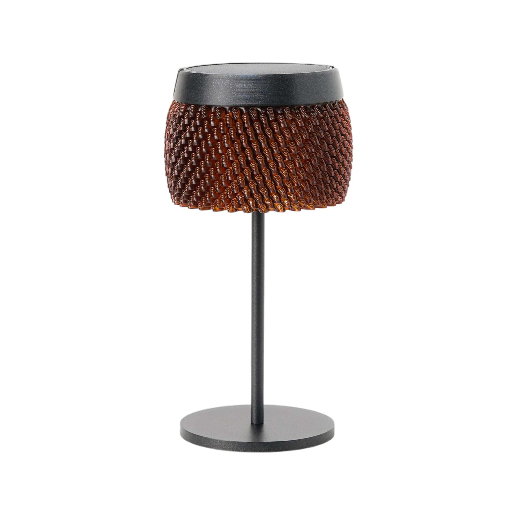 LOLIE - Lampe de table H 28 cm solaire & rechargeable 200 LM maille AMBRE - Image 1
