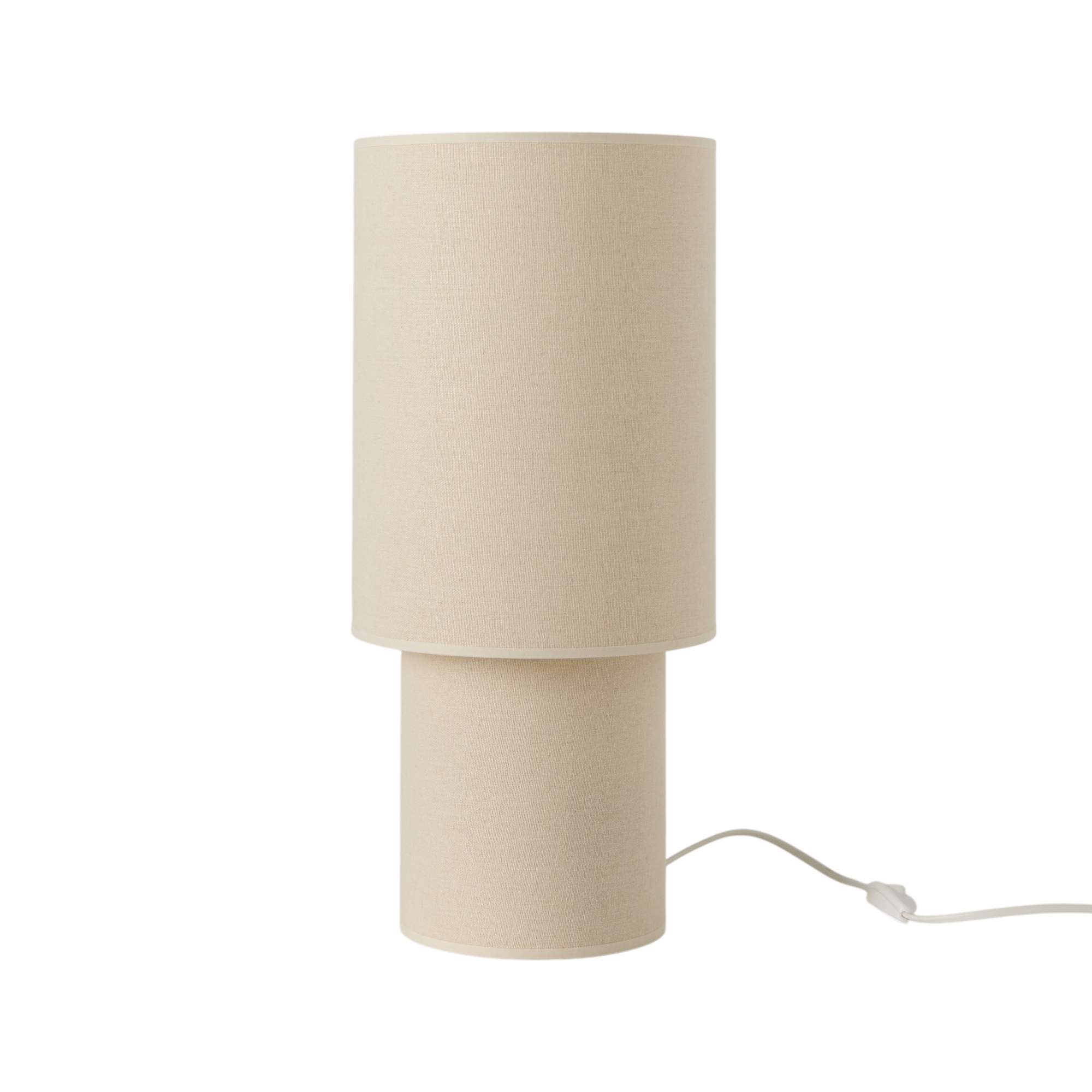 Lampe à poser tissu crème Sophie